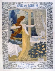 Affiche publicitaire pour « Eau de Lubin », vers 1900